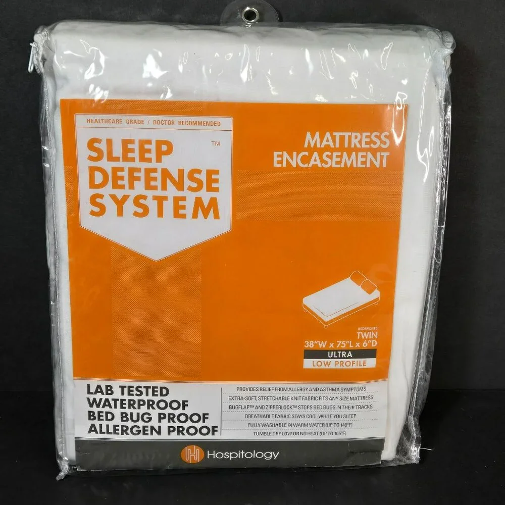 Hospitology Twin Zippered Mattress Encasement Waterproof Bed Bug Allergen Proof